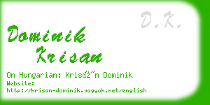 dominik krisan business card